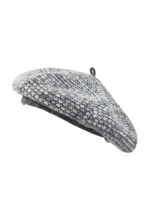The Knit Grey Beret - Made in Italy